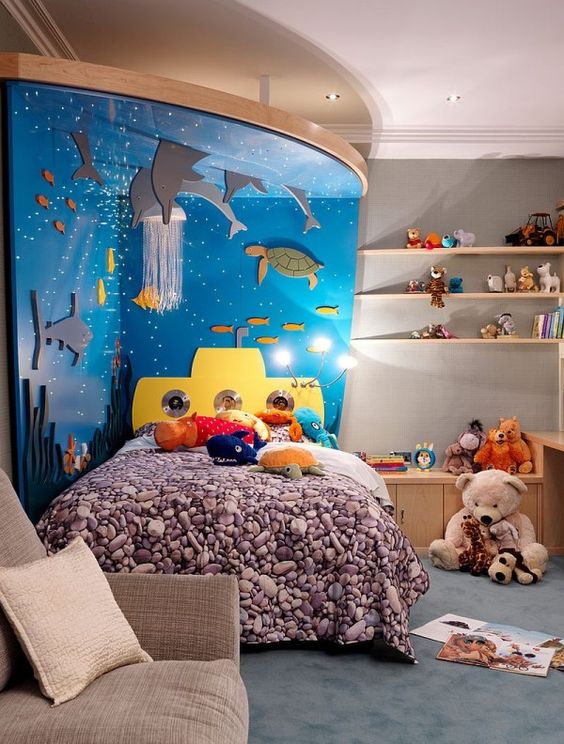 ocean themed kids room decorating ideas